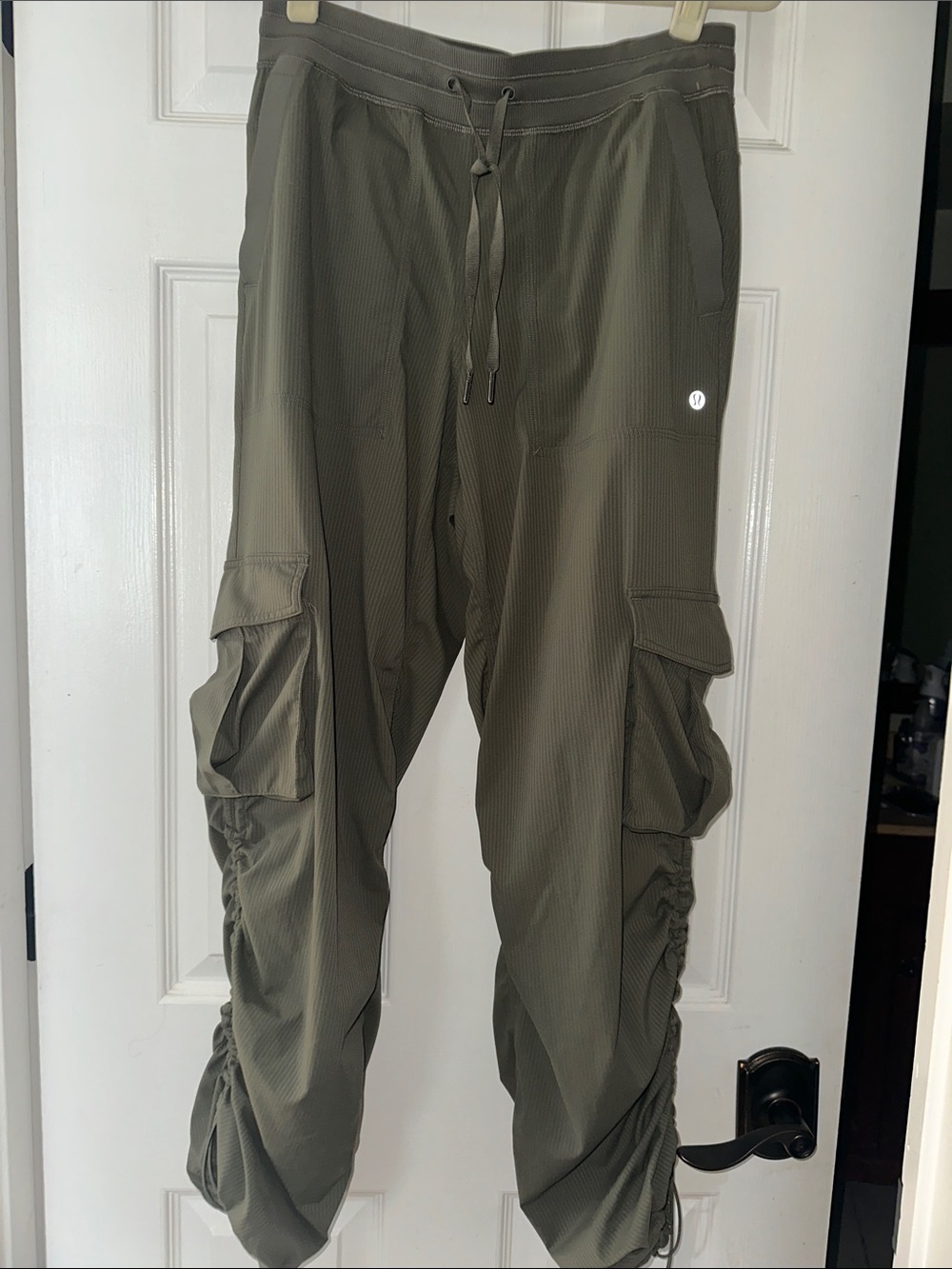 Olive Green Cargo Drawstring Women’s Pants
